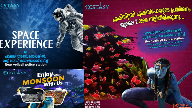 കോഴിക്കോട് ബീച്ച് ഗ്രൗണ്ടിൽ നടക്കുന്ന‘എക്സ്റ്റസി’ പ്രദർശനം ജൂലായ് രണ്ടു വരെ തുടരും